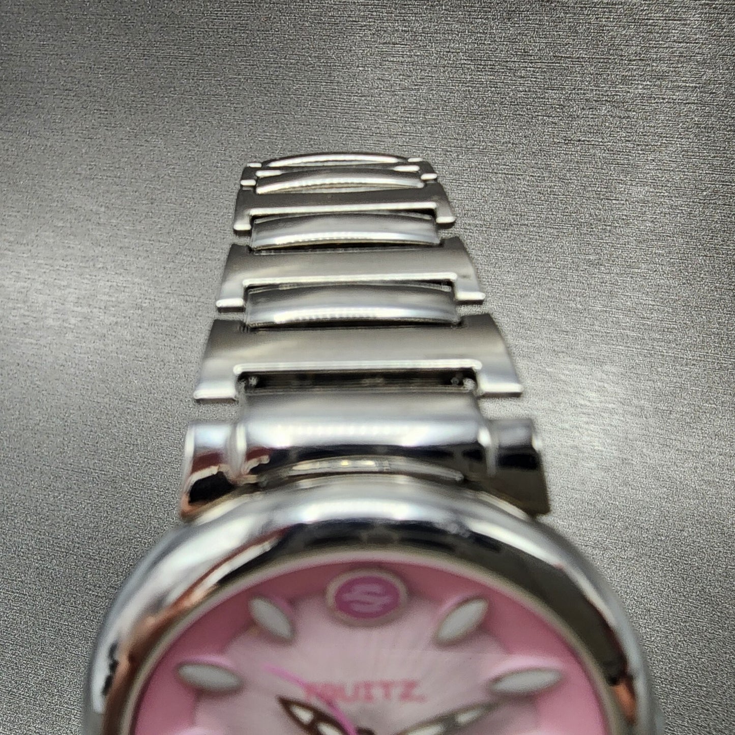 Philip Stein Fruitz Watch Women 38mm Pink Dial Stainless Steel Round New Battery4