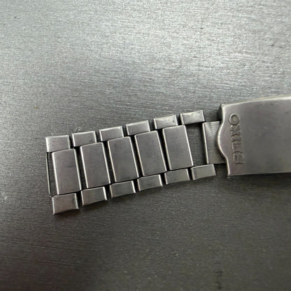 Seiko Bracelet 20mm Stainless Steel Silver Tone Tri Folding Clasp VTG Japan READ4