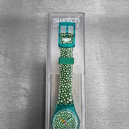 Swatch South Molton Watch Women 25mm Green Dial Green Case LL103 New Battery NOS2