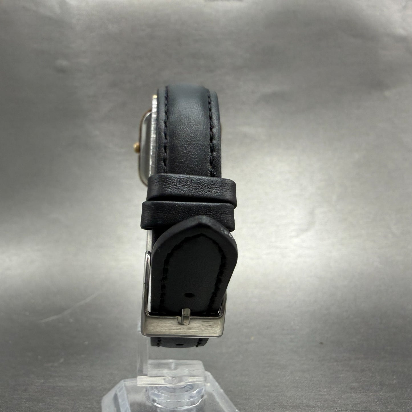 Seiko Tank Watch Men 27mm White Dial Gold Tone Square 6531-5130 New Battery 27