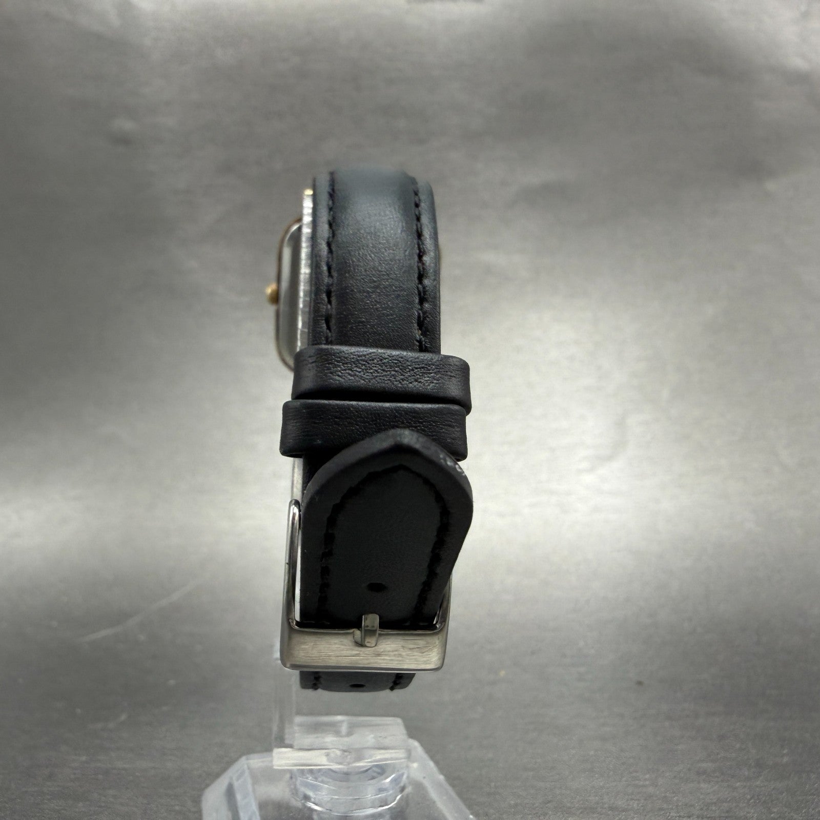 Seiko Tank Watch Men 27mm White Dial Gold Tone Square 6531-5130 New Battery 27