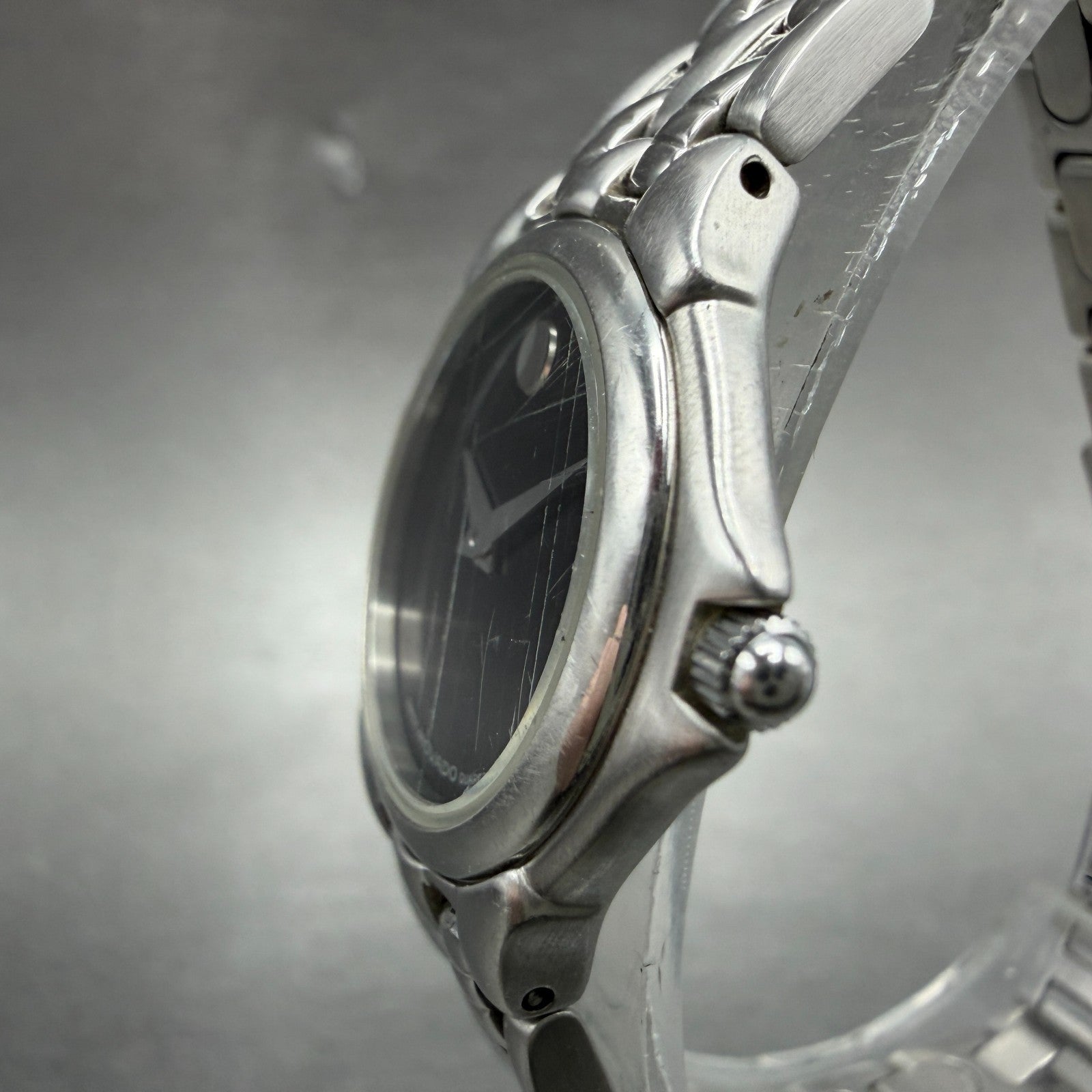 Movado Museum Watch Women 25mm Black Dial Steel Round 84-E4-9823 New Battery2