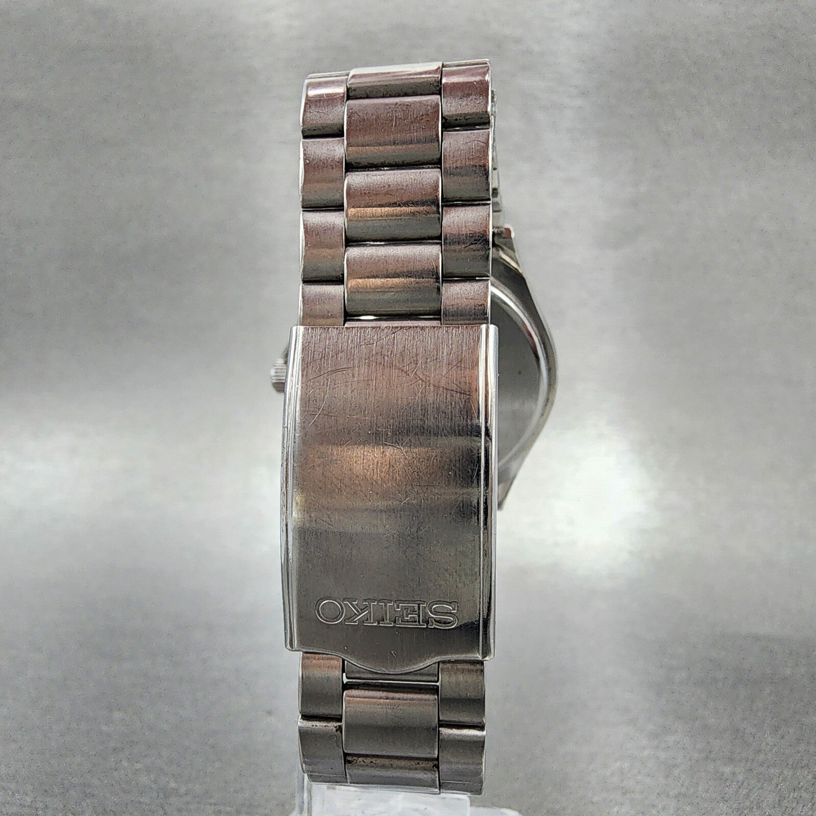 Seiko Spirit Watch Men 35mm White Dial Silver Tone Daydate 7n437000 New Battery6