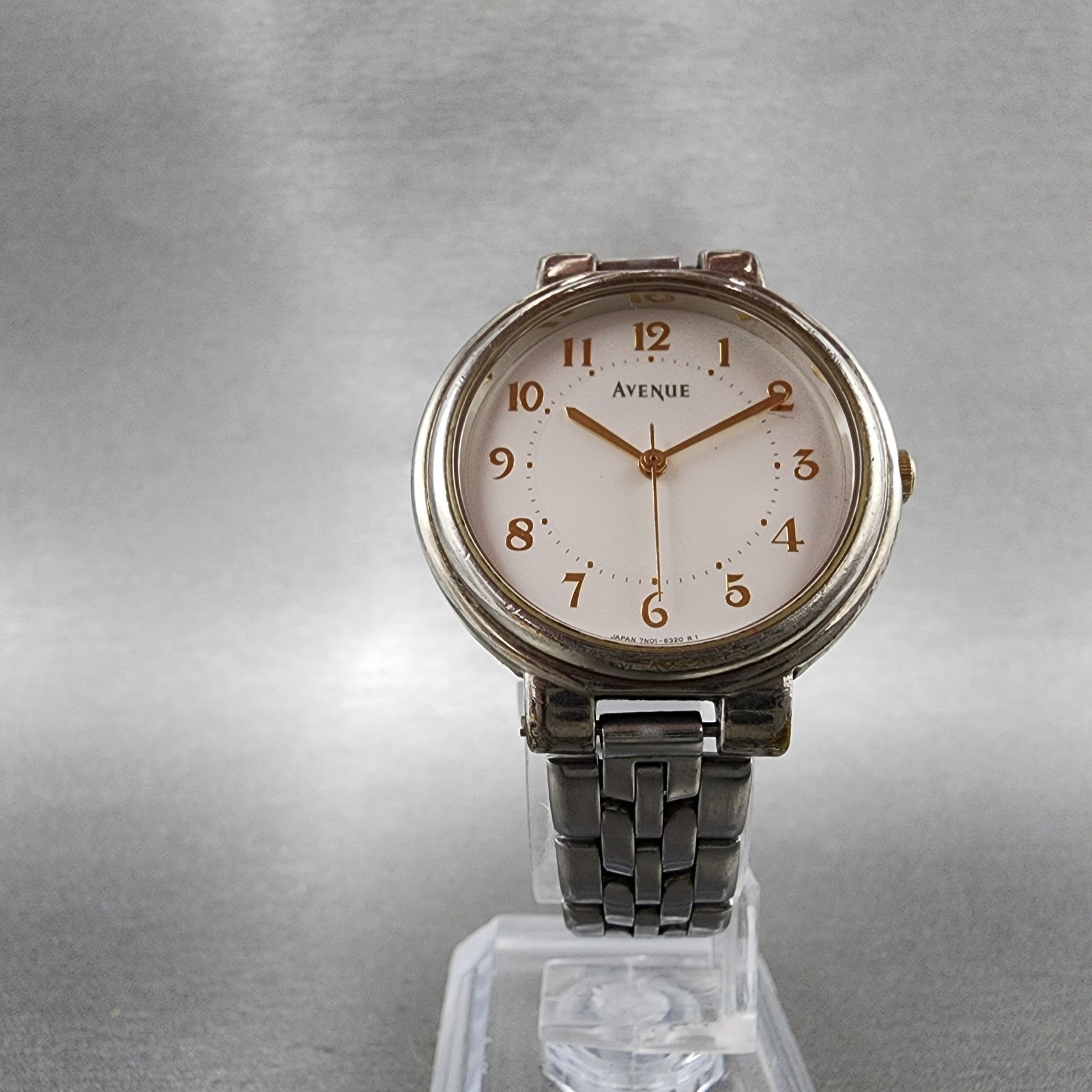 Seiko Avenue Watch Unisex 31mm White Dial Silver Tone Round 7N016270 New Batt5