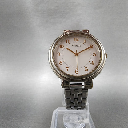 Seiko Avenue Watch Unisex 31mm White Dial Silver Tone Round 7N016270 New Batt5
