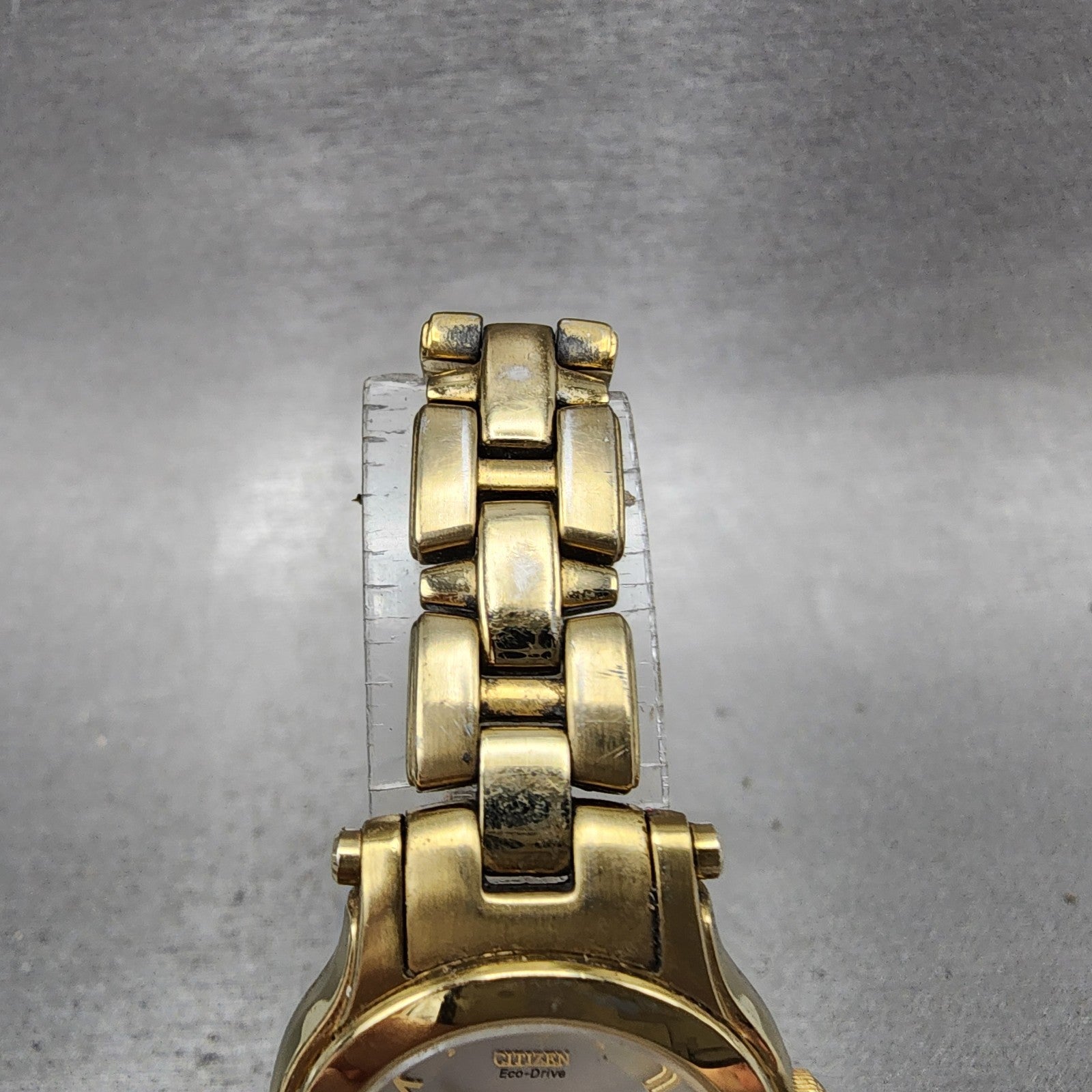 Citizen EcoDrive Watch Women 26mm MOP Dial Gold Tone Round Runs E031S0218214