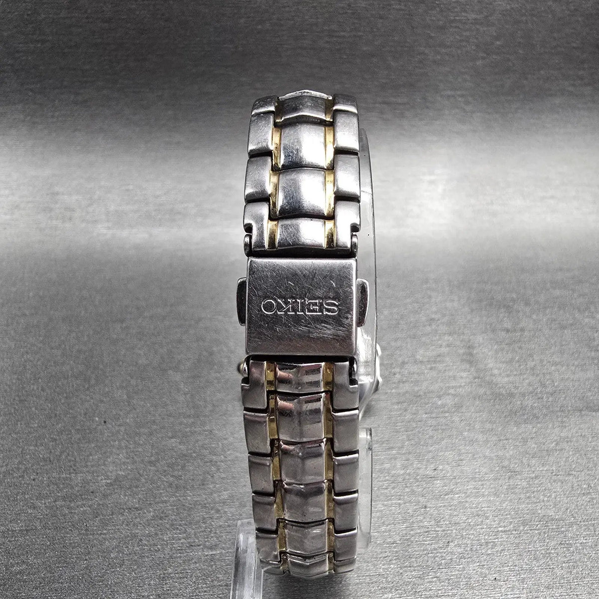 Seiko Coutura Watch Women 26mm MOP Dial Two Tone Date Diamond 7N82-0CG0 NewBat p7