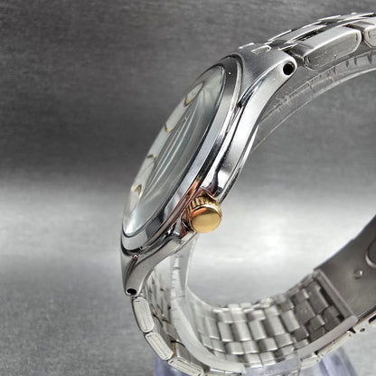 Seiko Watch Men 34mm White Dial Silver Round 7N01-0DM0 New Battery Bracelet JDM2