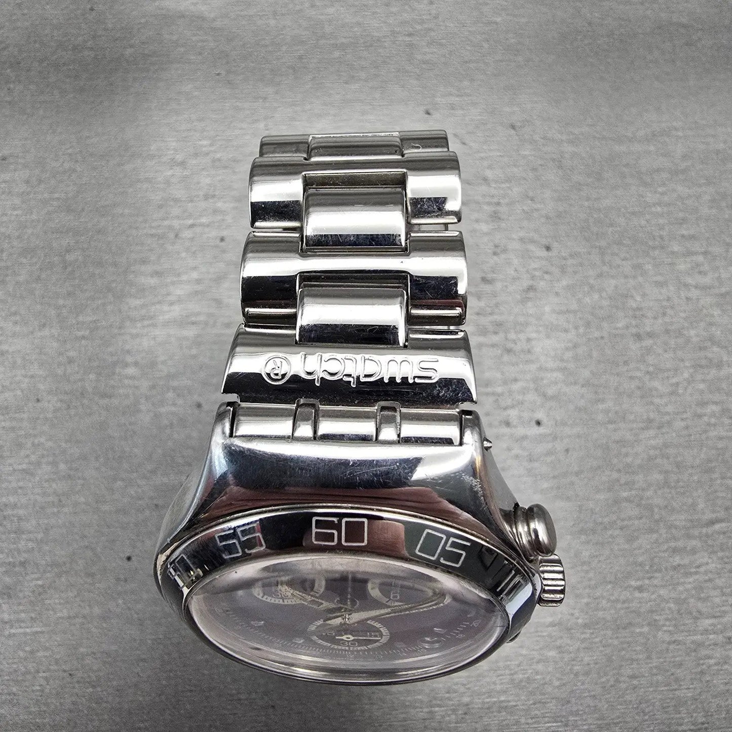 Swatch Irony Ciel Etoile Watch Men 40mm Blue Dial Silver Chrono YCS440 New Batt7