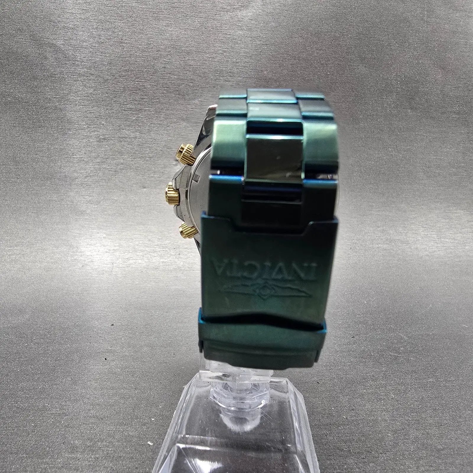 Invicta Pro Diver Chronograph Watch Men 47mm Green Dial Silver Tone New Battery7