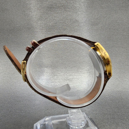 Seiko Watch Women 22mm Champagne Dial Gold Tone Daydate 7n836021 New Battery8