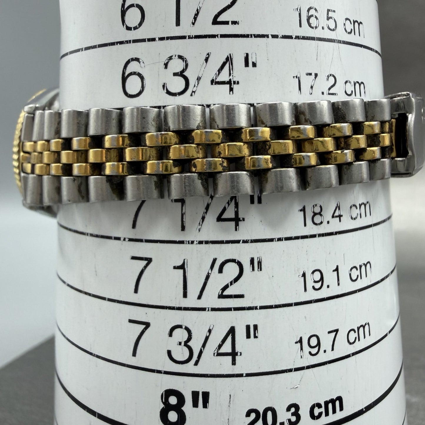 Seiko Watch Women 24mm White Dial Two Tone Daydate Round 7N83-0049 New Batt AY5410