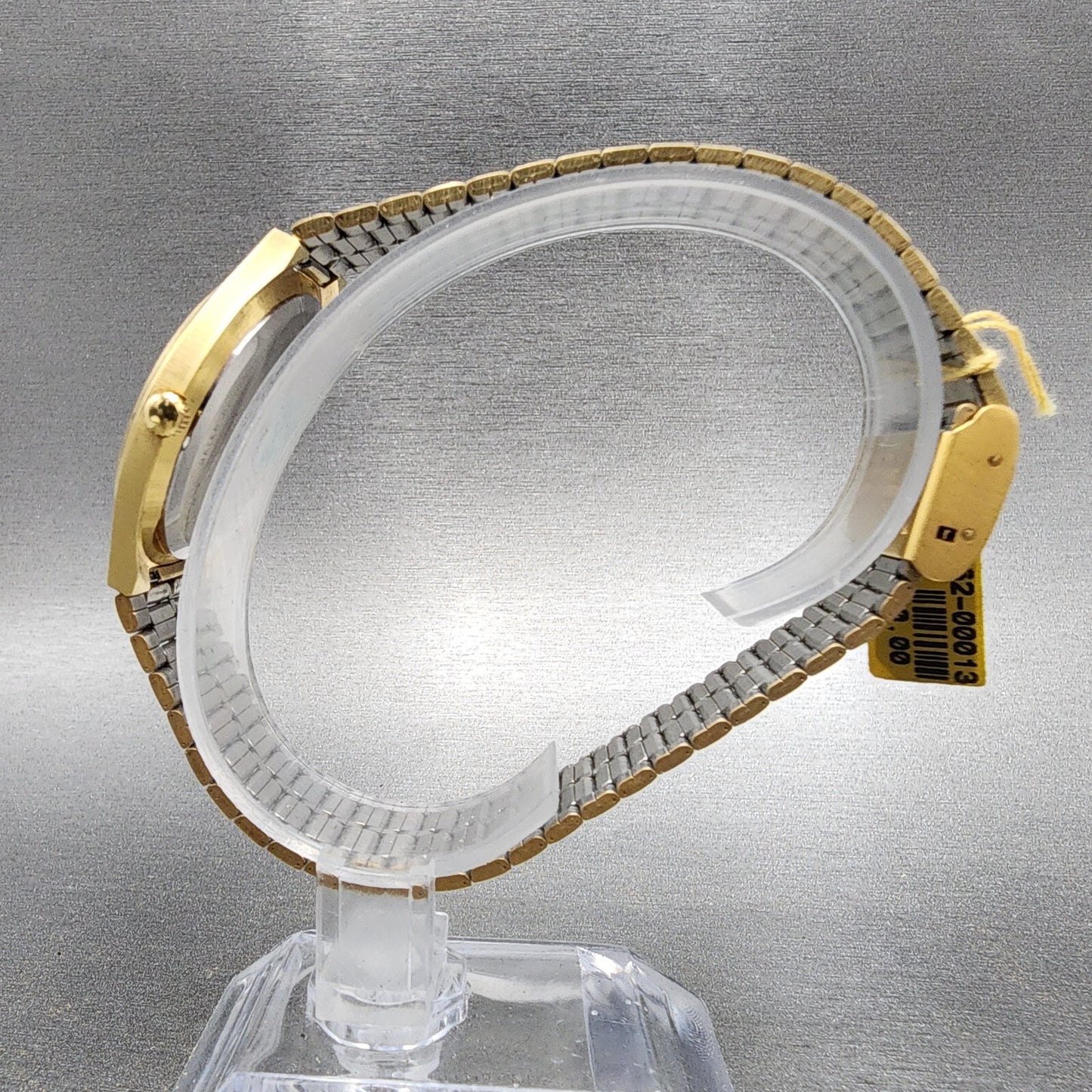 Bulova Watch Men 32mm White Dial Gold Tone Date Round 92B72 New Batt NOS10