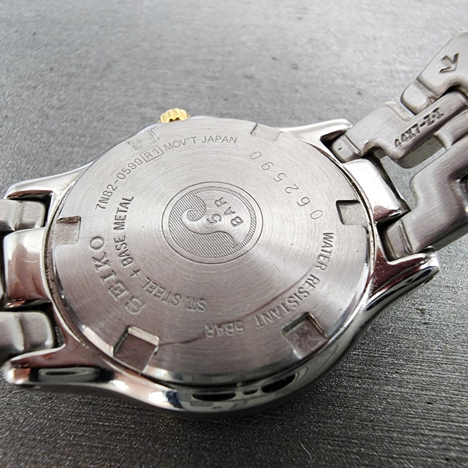 Seiko Watch Women 26mm Silver Dial Two Tone Date 7n820599 New Battery9