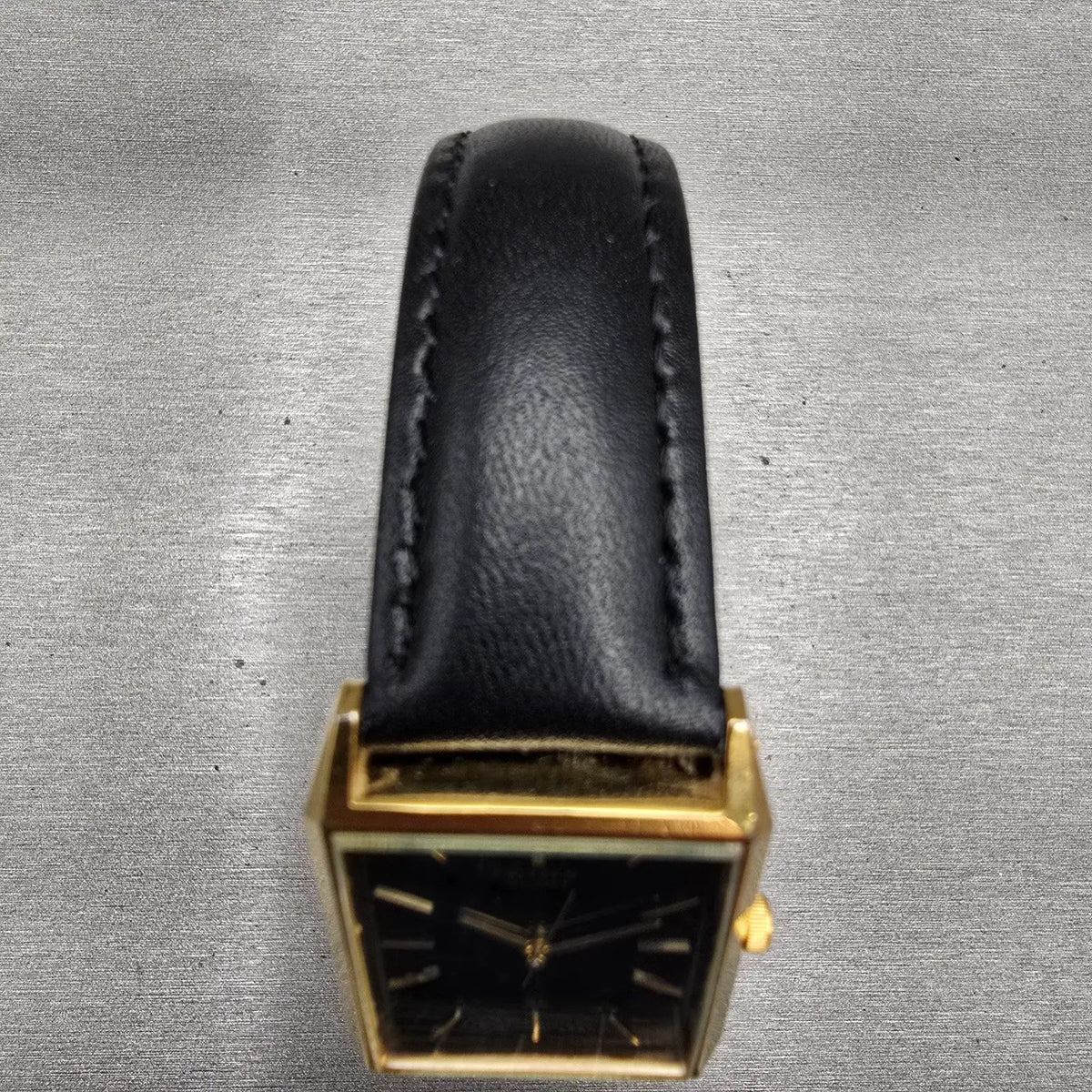 Citizen CQ Tank Watch Men 25mm Black Dial Gold Tone Rectangle 6031-S06291 NewBat4