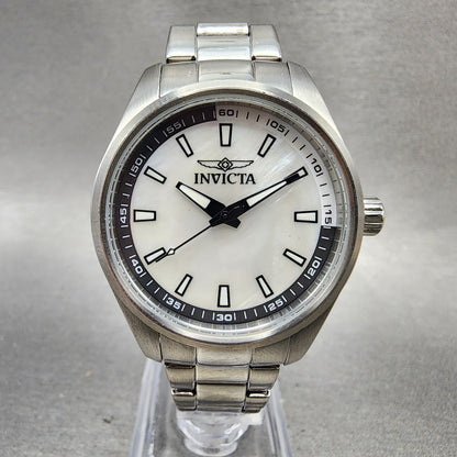 Invicta Specialty Watch Women 33mm MOP Dial Silver Tone Round 12830 New Battery0