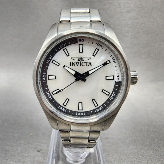 Invicta Specialty Watch Women 33mm MOP Dial Silver Tone Round 12830 New Battery0