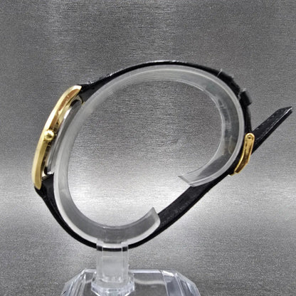 Movado Museum Watch Men 33mm Black Dial Gold Tone Round 88-64-860N New Battery7