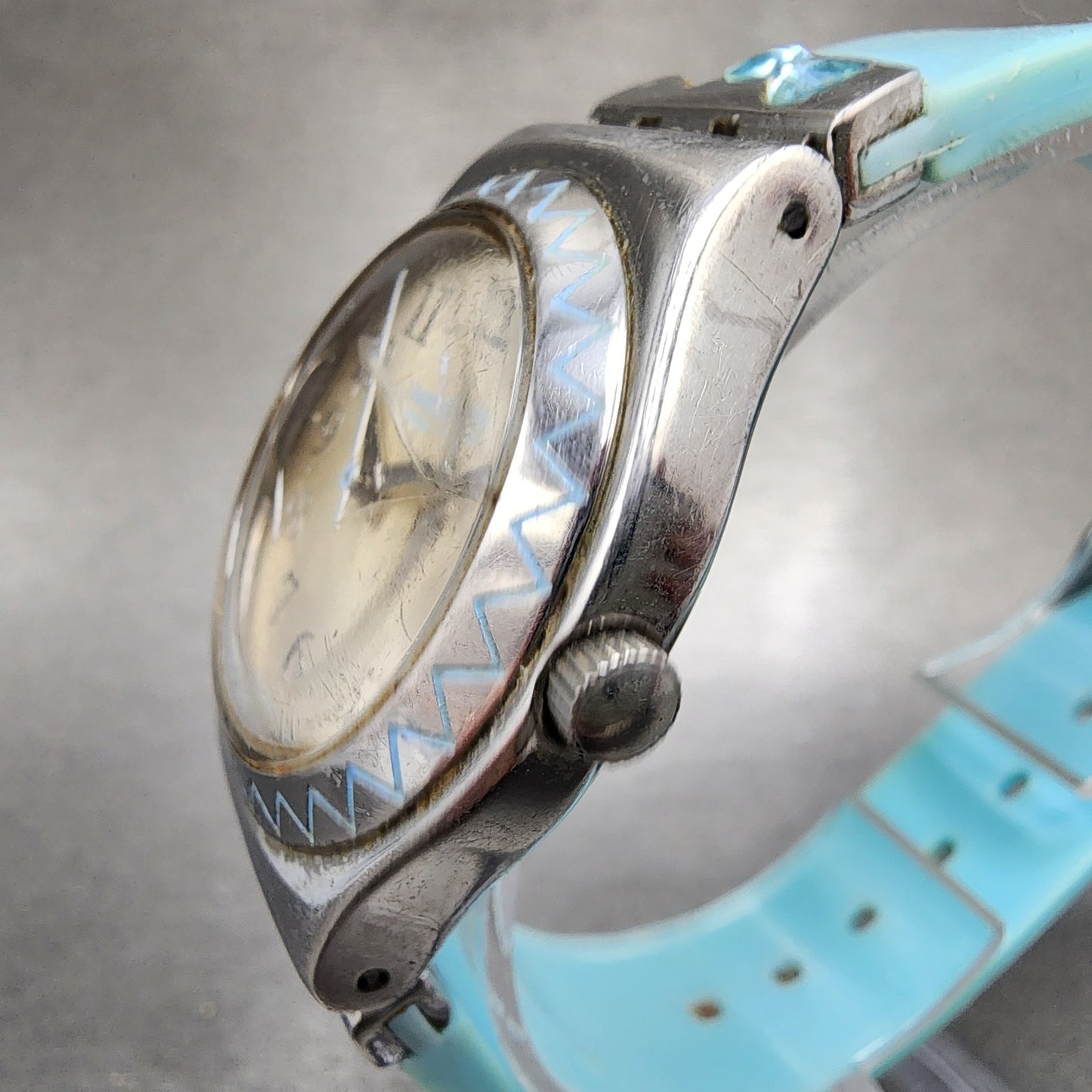 Swatch Irony Medium Ellazul Watch Women 33mm Silver Dial Silver Tone New Battery2
