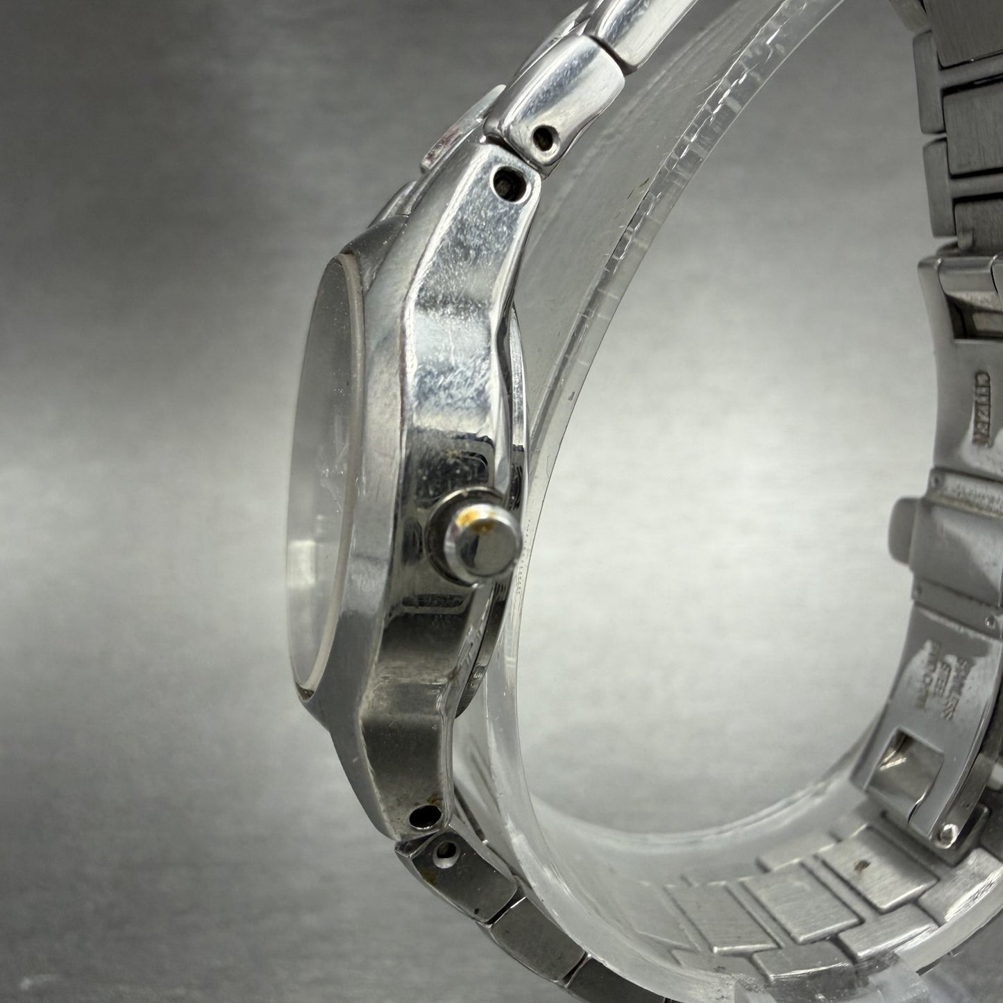 Citizen Eco-Drive Watch Women 26mm Black Dial Steel Date Round E011-S058503 67122