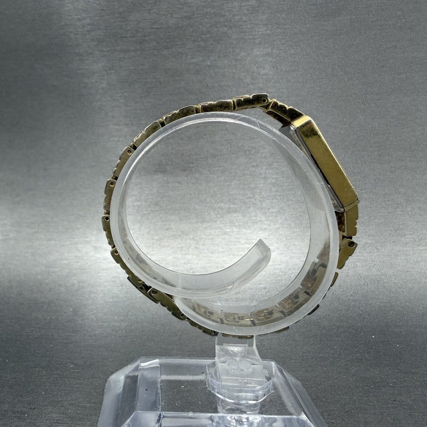 Seiko Tank Watch Women 13mm Black Dial Gold Tone Rectangle 13205249 New Battery8