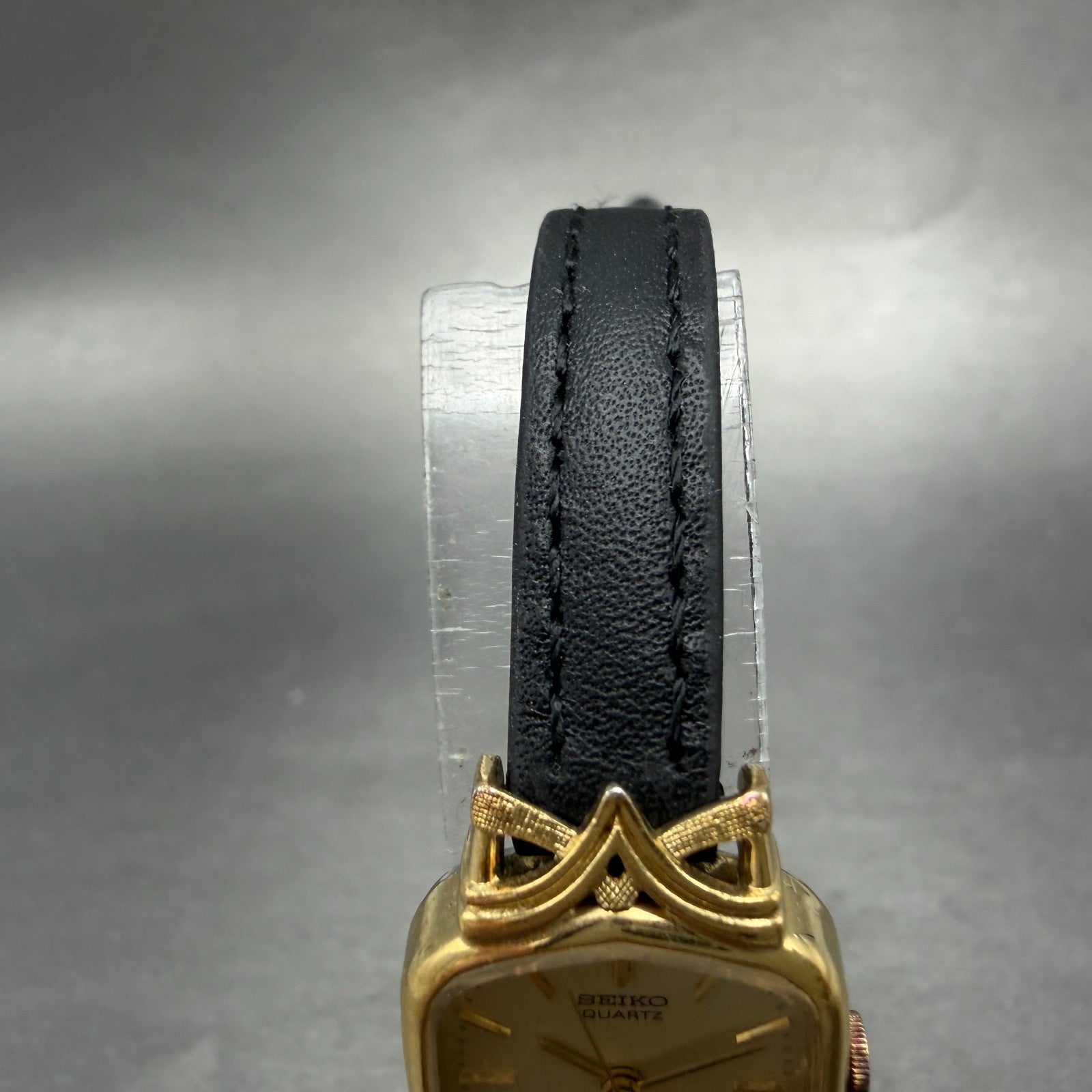 Seiko Watch Women 18mm Champagne Dial Gold Tone Rectangle 1421-5050 New Battery4