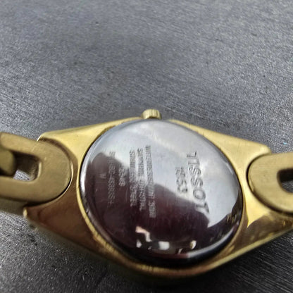 Tissot T-Trend Watch Women 23mm MOP Dial Gold Tone Round New Battery G349 VTG9