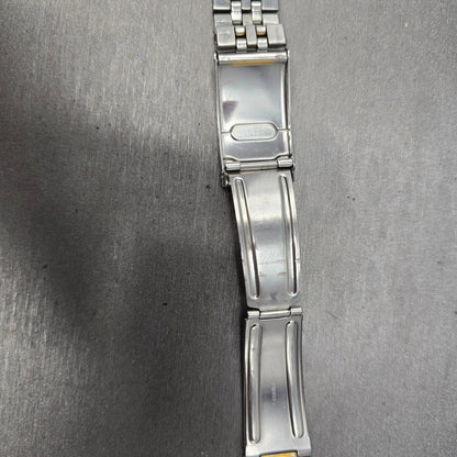 Seiko Bracelet 20mm Stainless Steel Two Tone Tri Folding Clasp VTG Japan10