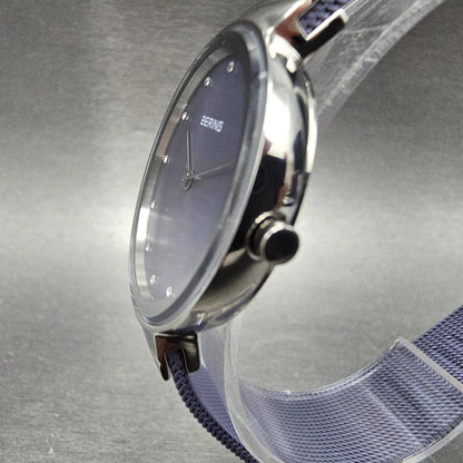 Bering Classic Watch Women 31mm Purple Dial Silver Purple Mesh Band Round Works4