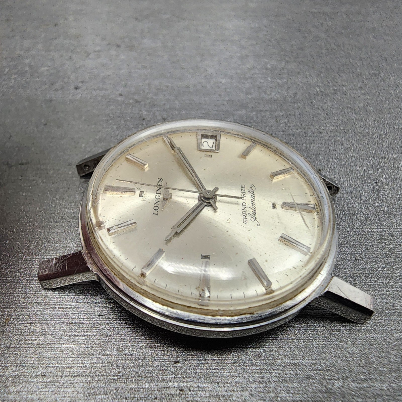 Longines Grand Prize Automatic Watch Men 34mm Silver Dial Stainless Steel PARTS4