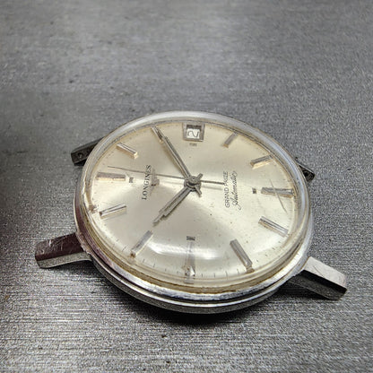 Longines Grand Prize Automatic Watch Men 34mm Silver Dial Stainless Steel PARTS4