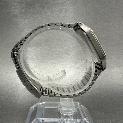 Seiko Watch Men 30mm Silver Dial Silver Tone Rectangle 78305210 PARTS9