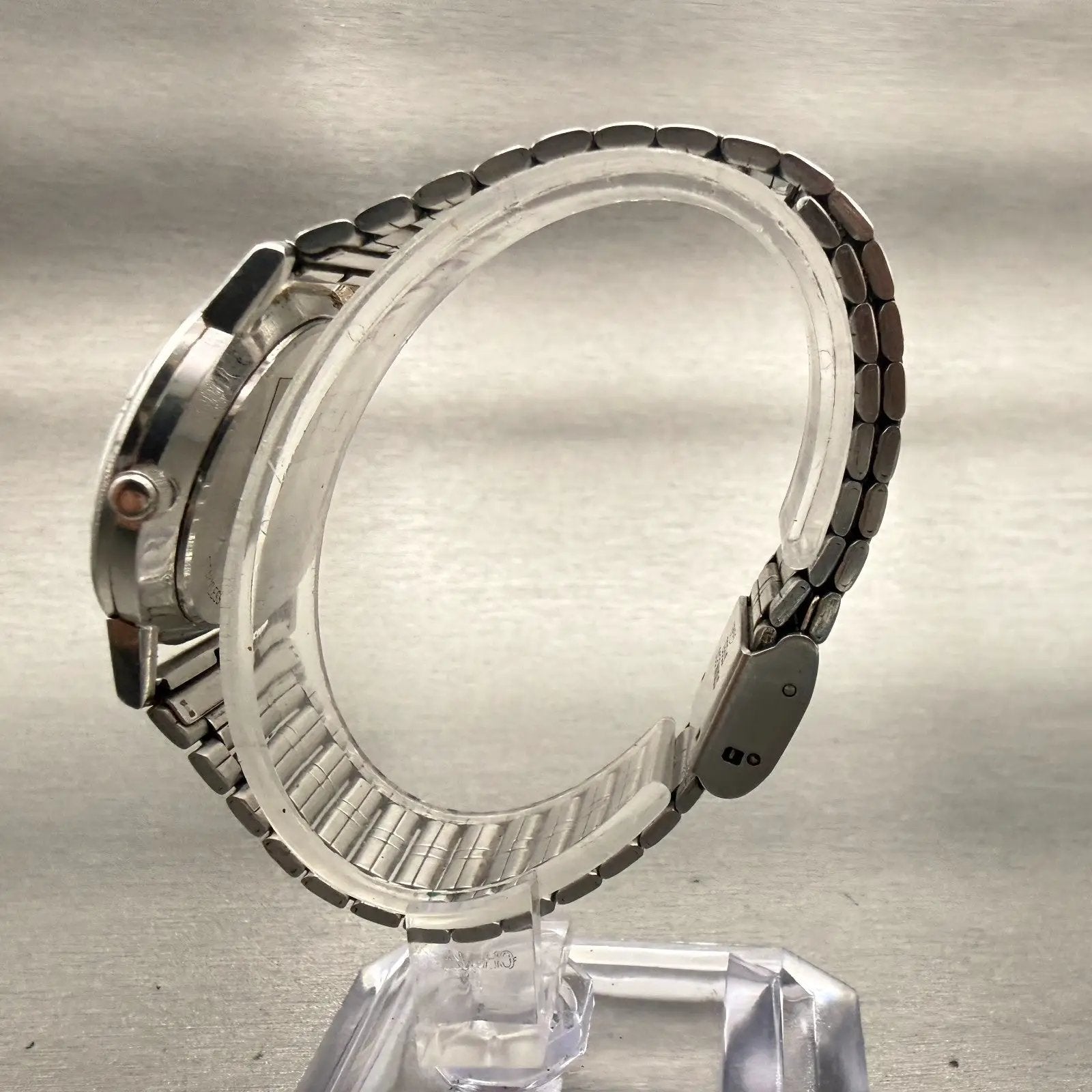 Seiko Chronos Watch Unisex 32mm Silver Dial Silver Date Round 7432-8000 New Batt6
