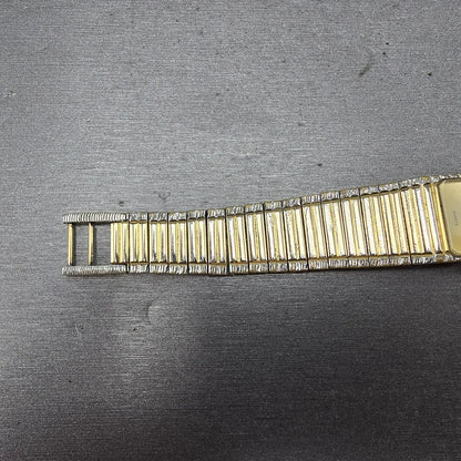 Raymond Weil Tank Watch Women 18mm Gold Dial Two Tone Gold Plated 8057 New Batt11