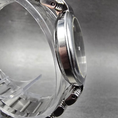 Movado Serenade Watch Women 25mm Black Dial Silver Tone 84 A1 1844 New Battery4
