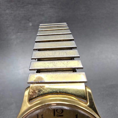 Timex Watch Men 34mm Gold Dial Gold Tone Manual Wind Runs Vintage4