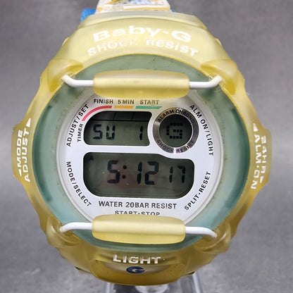 Casio BabyG BG370 Watch Women 42mm Digital Alarm Chrono Clear Blue New Battery1