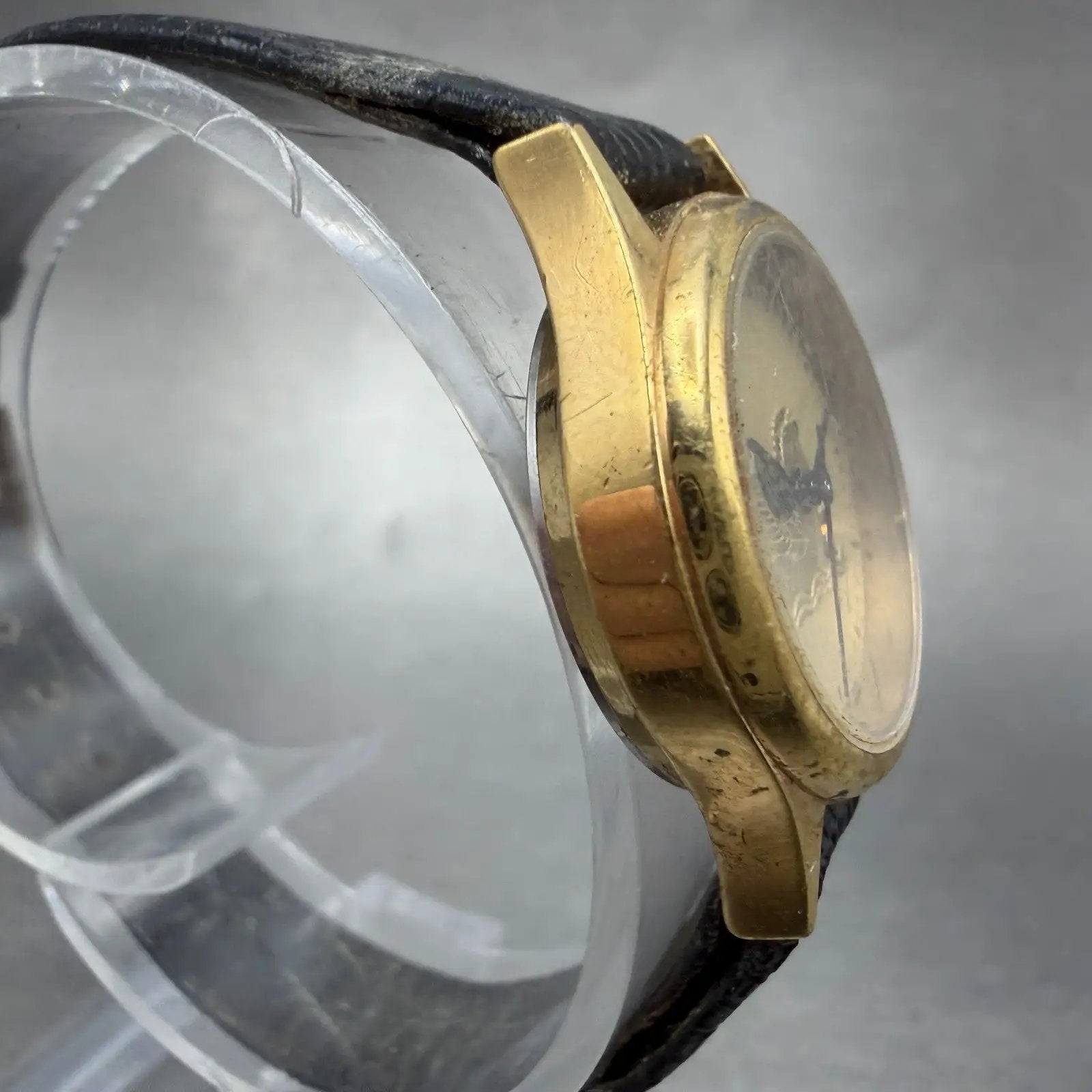 Wittnauer Pegasus Watch Women 24mm Gold Dial Gold Tone Round New Battery3