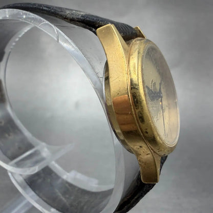 Wittnauer Pegasus Watch Women 24mm Gold Dial Gold Tone Round New Battery3