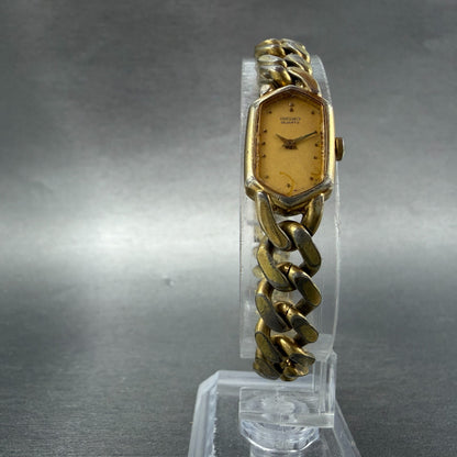 Seiko Watch Women 14mm Champagne Dial Gold Tone Hexagon 2e20-5369 New Battery5