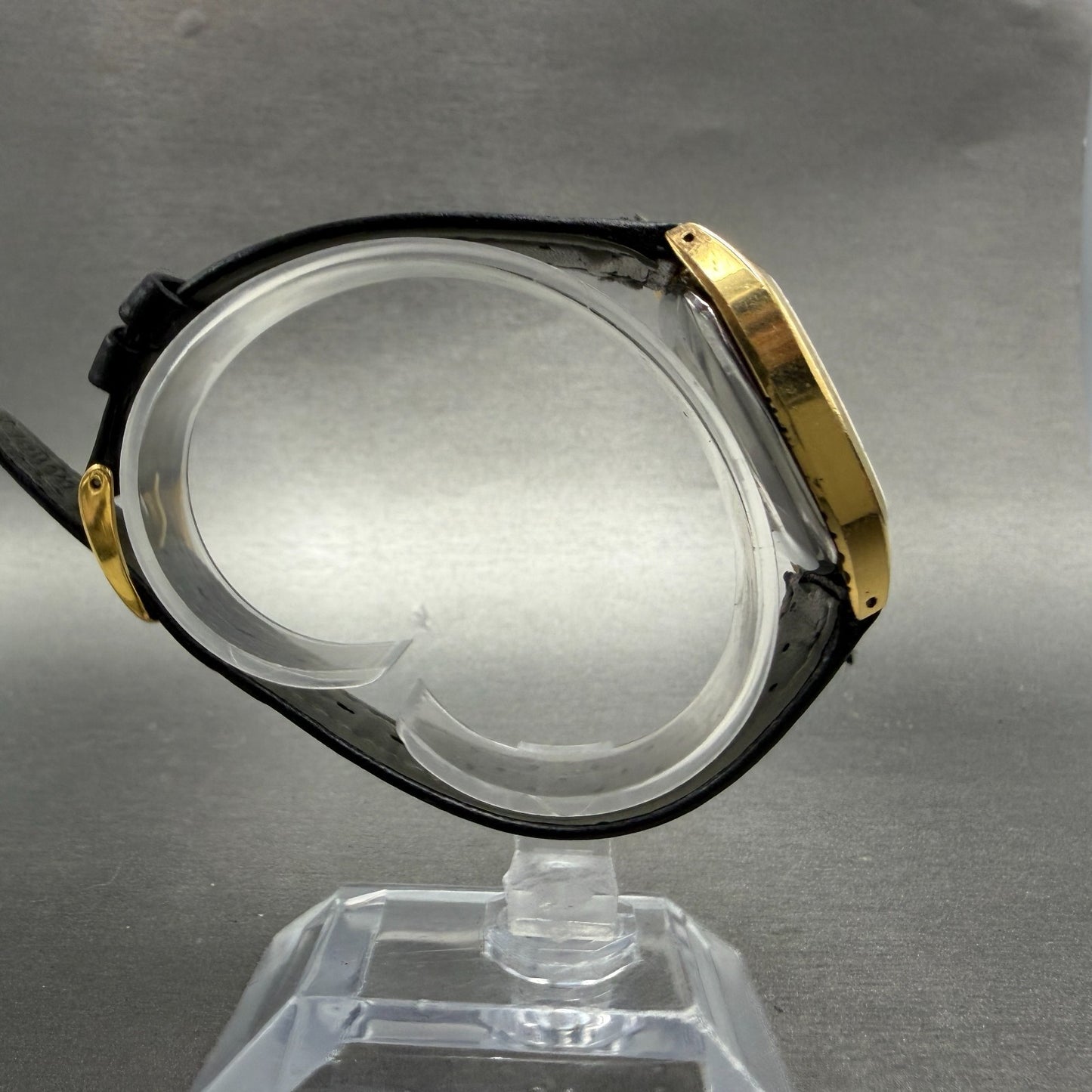 Seiko Watch Men 33mm Champagne Dial Gold Tone READ!!!!!!!! 4130-5320 New Battery8