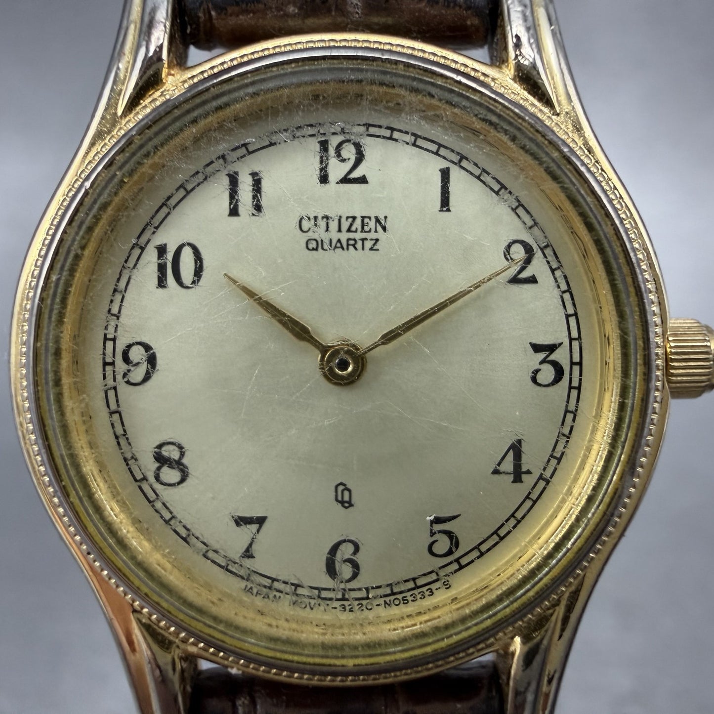 Citizen CQ Watch Women 23mm Champagne Dial Gold Tone Round 3220S32992 New Batt1