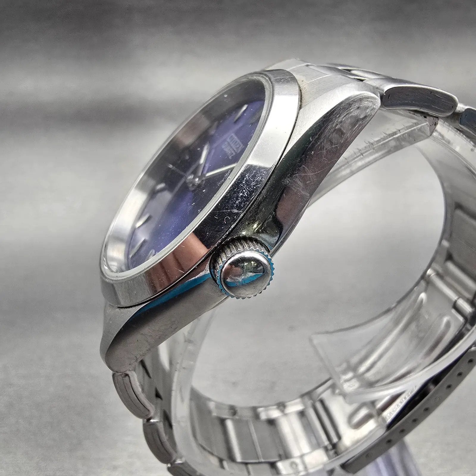 Citizen Watch Men 35mm Blue Dial Silver Tone Date Round 2610-S99400 New BatteryG2
