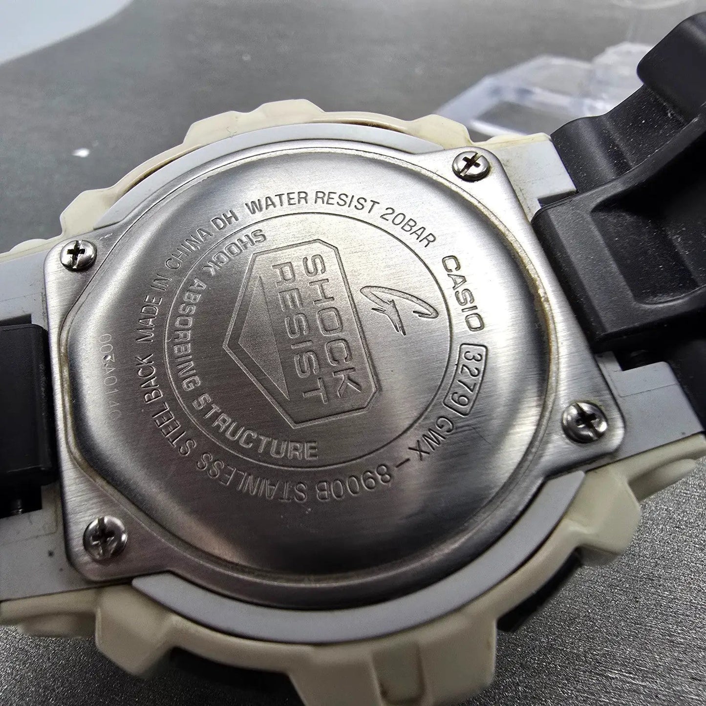 Casio G-Shock GWX-8900B Watch Men 53mm White Black Alarm Chronograph Solar Runs9