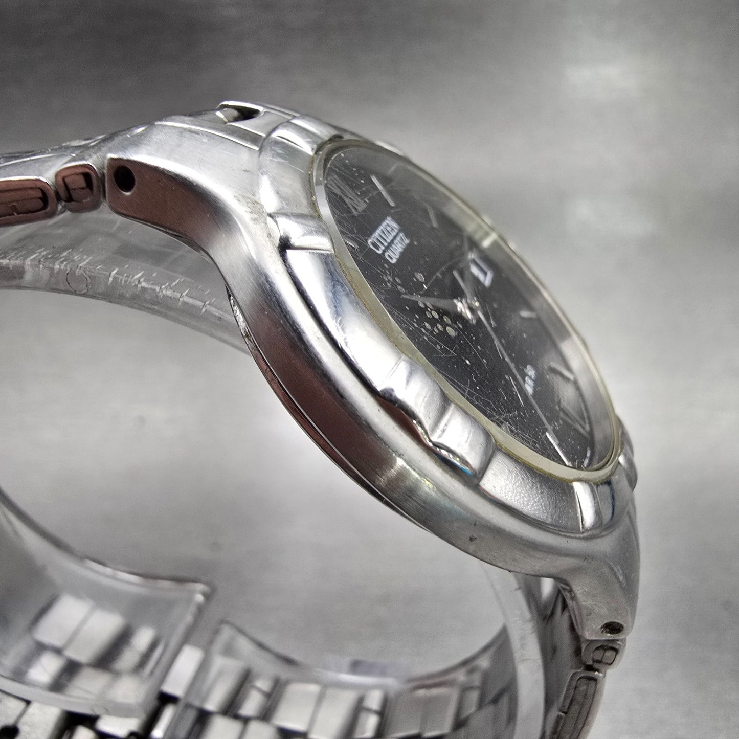 Citizen Watch Men 35mm Black Dial Silver Tone Date Round 2510-S047536 New Batt3
