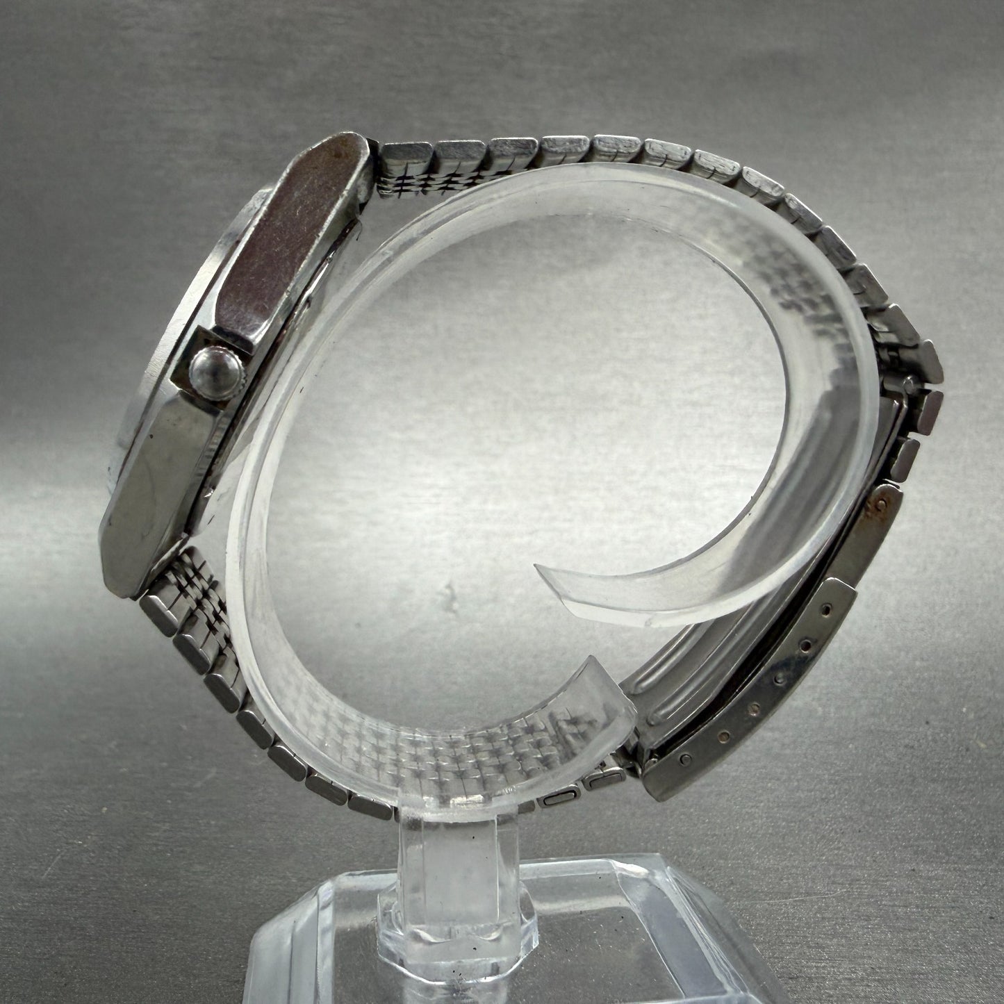 Seiko ALBA Watch Men 35mm Silver Dial Silver Tone Daydate V743-8A10 New Battery16