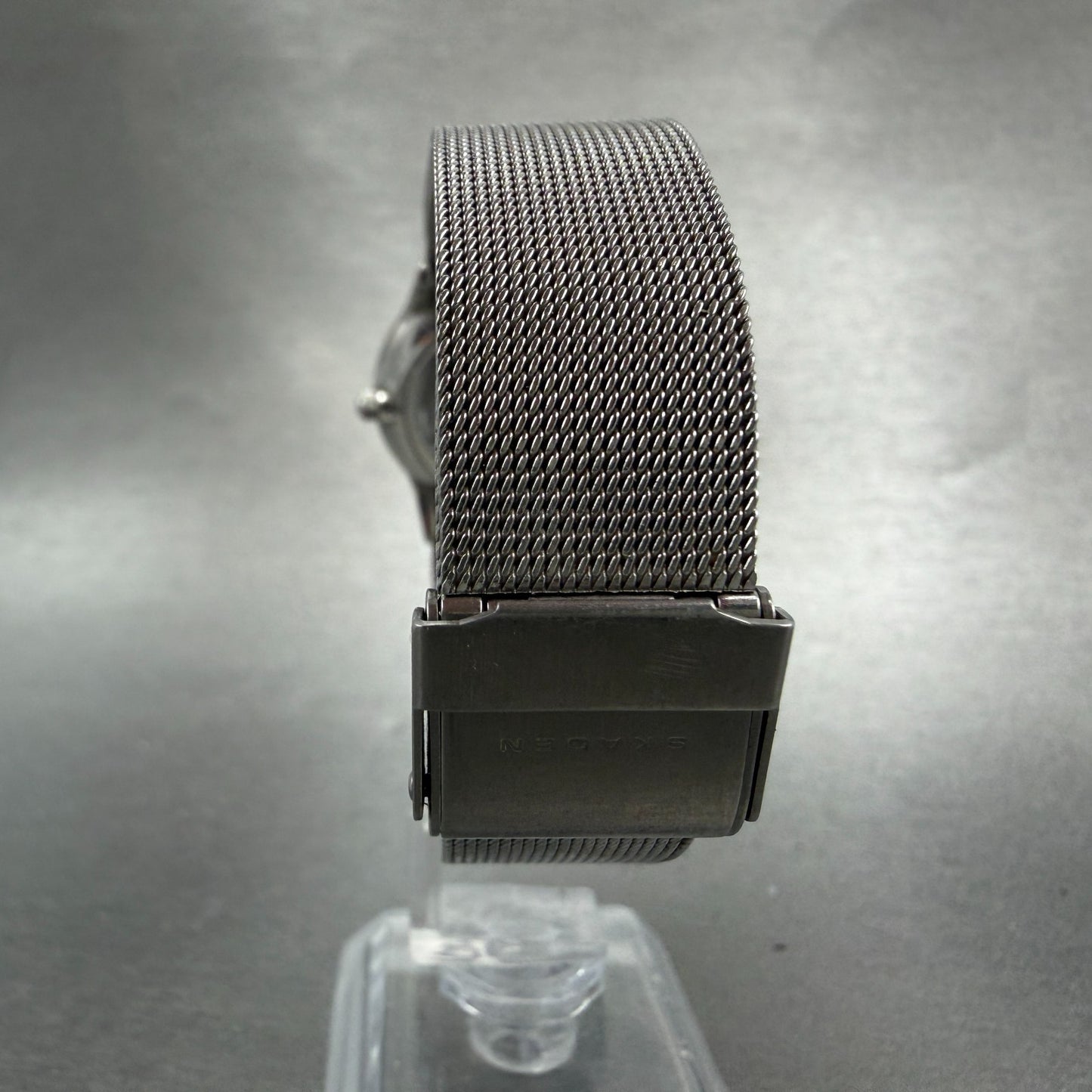 Skagen Watch Women 28mm Black dial Silver Tone Round 233SSSBD New Battery7