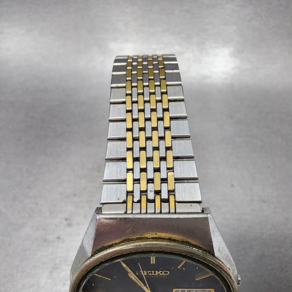 Seiko SQ Watch Men 35mm Gray Dial Two Tone Daydate Round 82238009 PARTS9