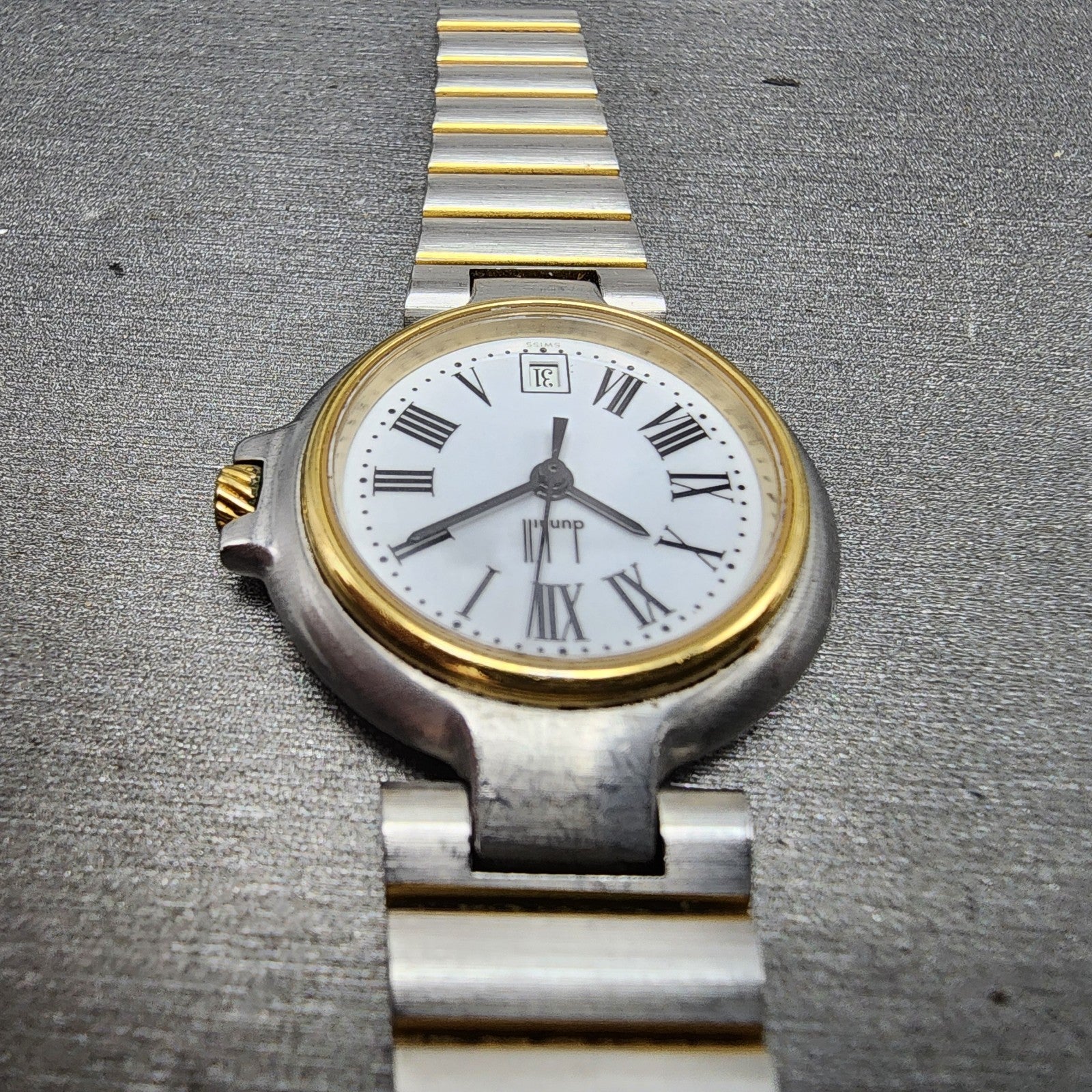 Dunhill Millennium Watch Women 26mm White Dial Two Tone Date READ!! New Battery4