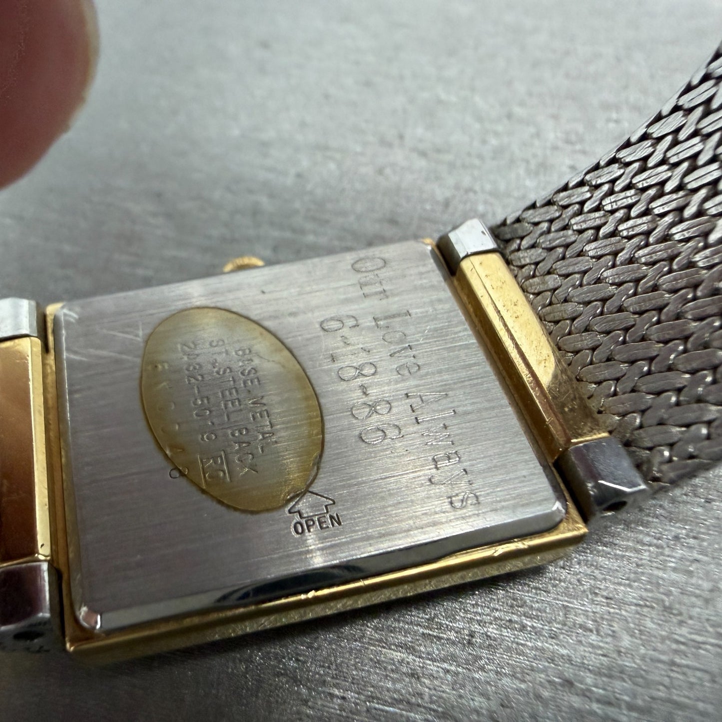 Seiko Tank Watch Men 24mm Gold Dial Gold Tone Rectangle Date 2A32-5019 PARTS VTG10